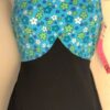 GK TANK LEOTARD ADULT X-LARGE BLUE WHITE FLORAL PRINT NYLON GYMNASTIC DANCE  AXL