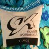 GK TANK LEOTARD ADULT X-LARGE BLUE WHITE FLORAL PRINT NYLON GYMNASTIC DANCE  AXL - Image 5