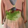 GK PINK VELVET CHILD SMALL LgSLV SERPENTINE TIE-DYE FIGURE SKATE DRESS CS NWT! - Image 3