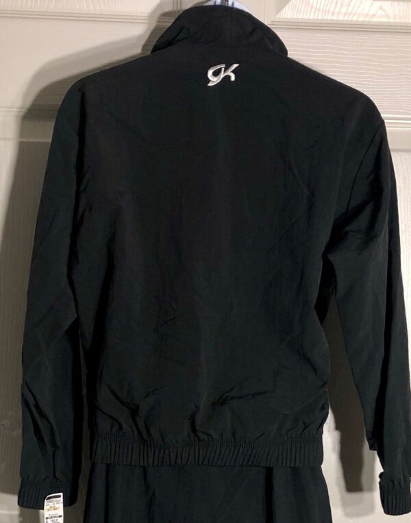 GK ELITE BLACK SUPPLEX CHILD MEDIUM GYMNASTICS ATHLETES WARM UP JACKET Sz CM NWT - Image 2