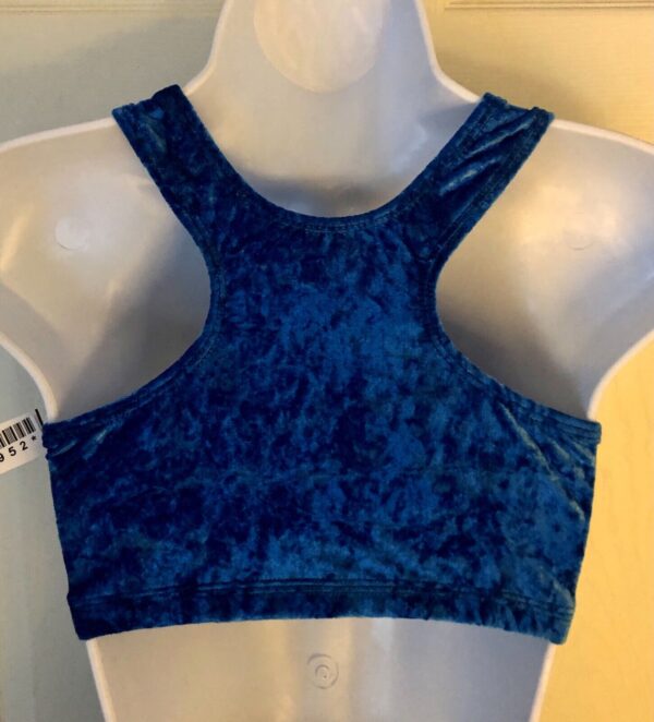 SHANNON MILLER GK ADULT SMALL OCEAN CRUSH VELVT DANCE CHEER TANK CROP TOP Sz AS - Image 5