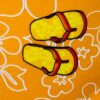 GK BIKETARD GIRLS SMALL ORANGE SANDAL FLORAL PRINT N/S GYMNASTICS DANCE TANK CS - Image 2