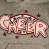 GK CHEER LOGO GIRLS SMALL HOODIE SWEATSHIRT PULLOVER GRAY METALLIC APPLIQUÃ‰ SZ S - Image 2