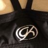 GK ELITE CHEER SPORT TOP CHILD LARGE BLACK V-STRAP SYLKTECH CAMISOLE CL NWT! - Image 3