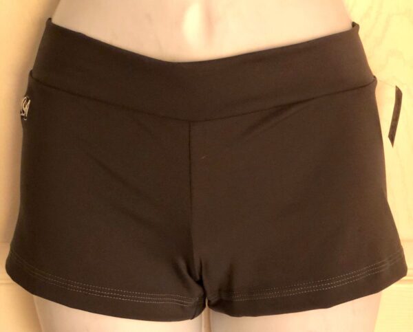 GK MICRO MINI ADULT MEDIUM GRAPHITE WORKOUT SHORTS GYM CHEER DANCE AM NWT