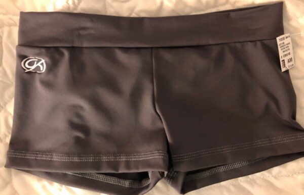 GK MICRO MINI ADULT MEDIUM GRAPHITE WORKOUT SHORTS GYM CHEER DANCE AM NWT - Image 4