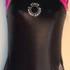 ADIDAS TANK ADULT MEDIUM GYMNASTICS GK LEOTARD BLACK PINK FOIL STAR AM NWT!
