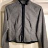 GK ICE SKATE JACKET ADULT LARGE GRAY FITTED FLEECE VELVET TRIM ZIP Sz AL NWT! - Image 3