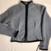 GK ICE SKATE JACKET ADULT LARGE GRAY FITTED FLEECE VELVET TRIM ZIP Sz AL NWT! - Image 5