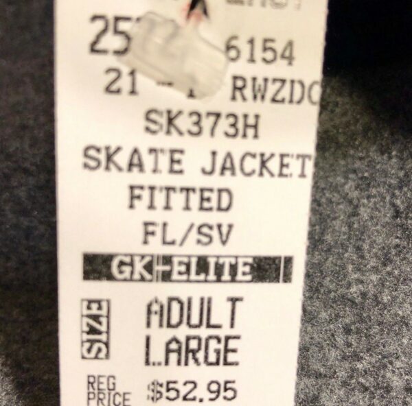 GK ICE SKATE JACKET ADULT LARGE GRAY FITTED FLEECE VELVET TRIM ZIP Sz AL NWT! - Image 11