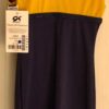 GK BIKETARD CHILD MEDIUM YELLOW NAVY NYLON/SPANDEX DANCE CHEER TANK CM NWT! - Image 2