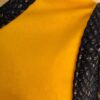 GK BIKETARD CHILD MEDIUM YELLOW NAVY NYLON/SPANDEX DANCE CHEER TANK CM NWT! - Image 3