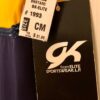GK BIKETARD CHILD MEDIUM YELLOW NAVY NYLON/SPANDEX DANCE CHEER TANK CM NWT! - Image 5