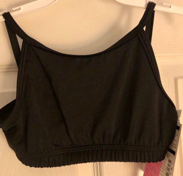 GK ELITE ATHLETIC SPORTS BRA CHILD LARGE BLACK NYLON/SPANDEX TECHMESH CL NWT! - Image 3