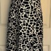 DKNY MAXI LADIES SMALL SLVLS BLACK WHITE VISCOSE STRETCH GIRAFFE PRINT DRESS S