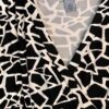 DKNY MAXI LADIES SMALL SLVLS BLACK WHITE VISCOSE STRETCH GIRAFFE PRINT DRESS S - Image 2