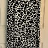 DKNY MAXI LADIES SMALL SLVLS BLACK WHITE VISCOSE STRETCH GIRAFFE PRINT DRESS S - Image 11
