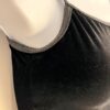 GK DANCE JAZZ ADULT SMALL BLACK VELVET X-BACK FOIL STRAPS CAMISOLE TOP Sz AS NWT - Image 3