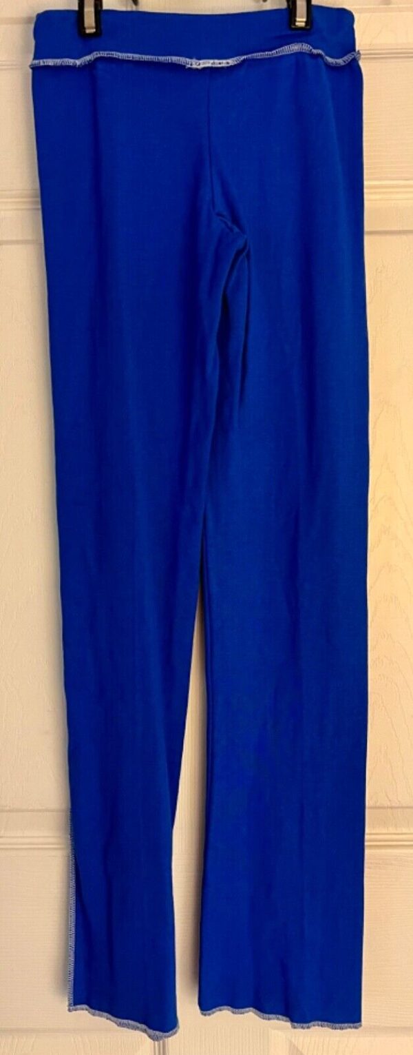 GK â€œGYMNASTâ€ GRAPHIC GIRLS SMALL BLUE COTTON ATHLETIC LOUNGE STRIPES PANTS Sz CS - Image 7