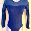GK LgSLV LADIES SMALL OCEAN TWILIGHT GLITTER MESH GYMNASTICS DANCE LEOTARD Sz AS