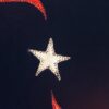 GK LgSLV LADIES SMALL NAVY VELVET RED FOIL STARS GYMNASTICS DANCE LEOTARD Sz AS - Image 8