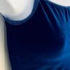 GK DANCE JAZZ TOP ADULT MEDIUM BLUE VELVET FOIL X-BACK FOIL STRAPS CAMISOLE AM - Image 3