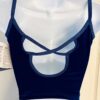 GK DANCE JAZZ TOP ADULT MEDIUM BLUE VELVET FOIL X-BACK FOIL STRAPS CAMISOLE AM - Image 6