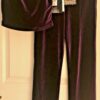 GK DANCE JAZZ LADIES LARGE PURPLE VELVET PURPLE TWILIGHT WAISTBAND PANTS Sz AL - Image 7