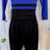 GK ICE SKATE LADIES SMALL 3/4 SLV NYLON/SPANDEX BLUE TOP BLACK PANT SET Sz S - Image 2