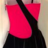 GK PINK & BLACK VELVET ADULT X-SMALL SWIRL BODY OVERLAY FIGURE SKATE DRESS AXS - Image 3