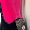 GK PINK & BLACK VELVET ADULT X-SMALL SWIRL BODY OVERLAY FIGURE SKATE DRESS AXS - Image 6