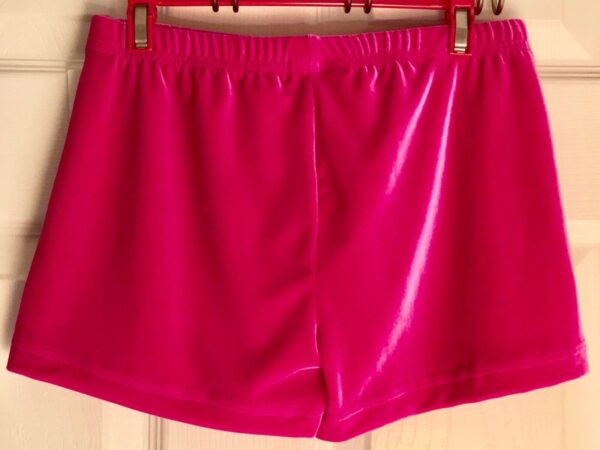 CHEER GK ELITE MICRO MINI JEWELED WORKOUT SHORTS PINK VELVET SIZE AL - Image 2