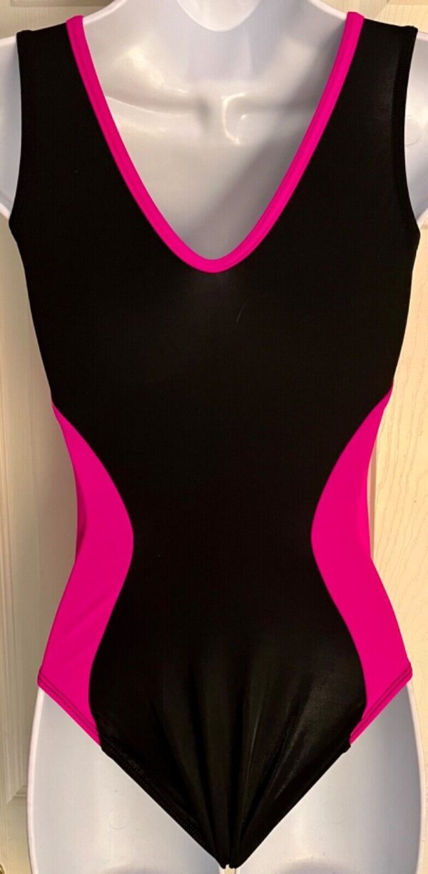 GK CERISE ADULT X-SMALL GYMNASTICS DANCE CHEER TANK CAMP LEOTARD Sz AXS NWT! - Image 7