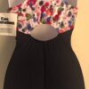 GK DANCE BIKETARD ADULT SMALL CRUSH VELVET PAINTBALL PRINT NAVY T-BACK TANK AS - Image 6