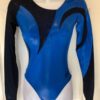 GK LgSLV LADIES SMALL PACIFIC OPALESCENCE BLACK MESH GYMNAST DANCE LEOTARD AS