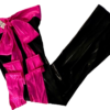 GK DANCE JAZZ ADULT SMALL BLACK & PINK MYSTIQUE WITH SASH PERFORMANCE PANTS SZ S - Image 6