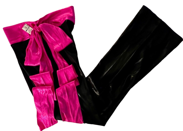 GK DANCE JAZZ ADULT SMALL BLACK & PINK MYSTIQUE WITH SASH PERFORMANCE PANTS SZ S - Image 6