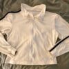 GK WHITE WARM UP JACKET ADULT SMALL L/S BLACK VELVET STRIPE ZIP UP SKATE SZ  S - Image 6