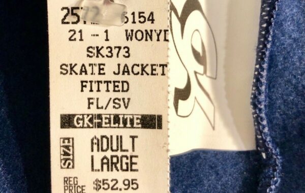 GK FITTED ICE SKATE JACKET NAVY ADULT LARGE FLEECE VELVET TRIM ZIP Sz AL NWT! - Image 9