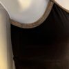 GK DANCE JAZZ ADULT MEDIUM BLACK MICROFIBER FOIL STRAPPY BACK CAMISOLE TOP Sz AM - Image 3
