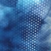 GK ASYM ADULT SMALL SLVLS BLUE TIE-DYE DOT FOIL VELVET ICE FIGURE SKATE DRESS AS - Image 2
