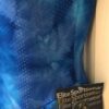 GK ASYM ADULT SMALL SLVLS BLUE TIE-DYE DOT FOIL VELVET ICE FIGURE SKATE DRESS AS - Image 6