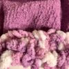 GIRLâ€™S KNIT BEANIE HAT & SCARF SET LILAC CHENILLE SPARKLE CHILD ONE SIZE - Image 3
