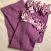 GIRLâ€™S KNIT BEANIE HAT & SCARF SET LILAC CHENILLE SPARKLE CHILD ONE SIZE - Image 5