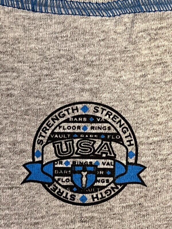 GK SLVLS T-SHIRT BOY'S LARGE GRAY COTTON 'USA STRENGTH' GYMNASTS GRAPHICS Sz CL - Image 6