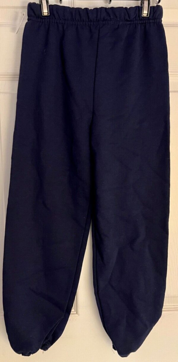 GK â€œCHEERâ€ GRAPHIC CHILD MEDIUM NAVY COTTON/POLY ATHLETIC LOUNGE SWEATPANTS Sz M - Image 4