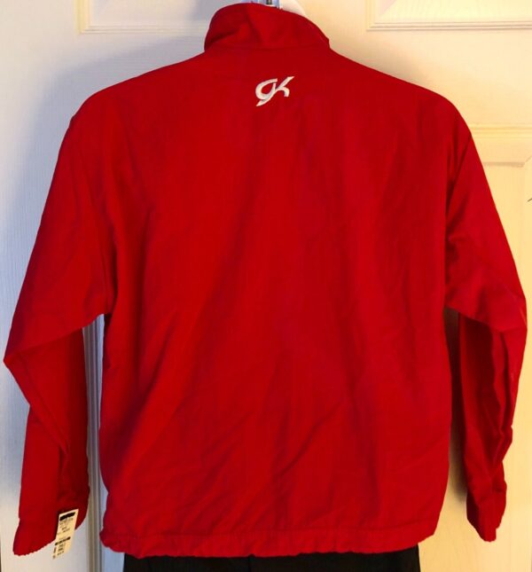 GK RED TASLAN CHILD X-SMALL GYMNASTICS ATHLETES WARM UP PULLOVER JACKET Sz CXS - Image 2