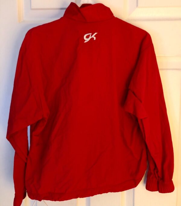 GK RED TASLAN CHILD X-SMALL GYMNASTICS ATHLETES WARM UP PULLOVER JACKET Sz CXS - Image 7