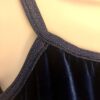 GK DANCE JAZZ TOP ADULT LARGE BLUE VELVET FOIL X-BACK FOIL STRAPS CAMISOLE Sz AL - Image 2