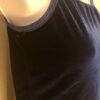 GK DANCE JAZZ TOP ADULT LARGE BLUE VELVET FOIL X-BACK FOIL STRAPS CAMISOLE Sz AL - Image 3